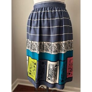 Anthropologie Edme & Esyllte Pinochle Playing Card Skirt Sz. 8